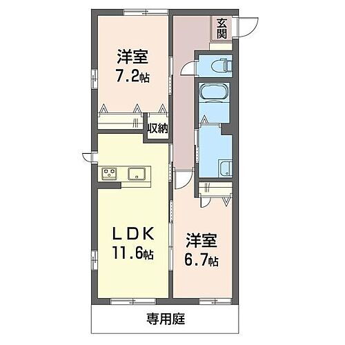 群馬県伊勢崎市田中島町535 伊勢崎駅 2LDK アパート 賃貸物件詳細