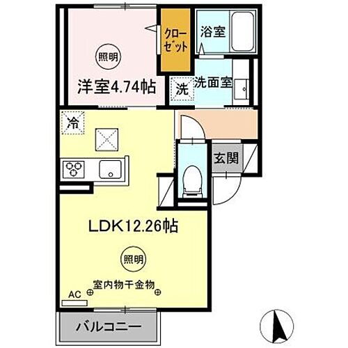 Ｆｏｎｔａｉｎｅ和賀　１ 1階 1LDK 賃貸物件詳細