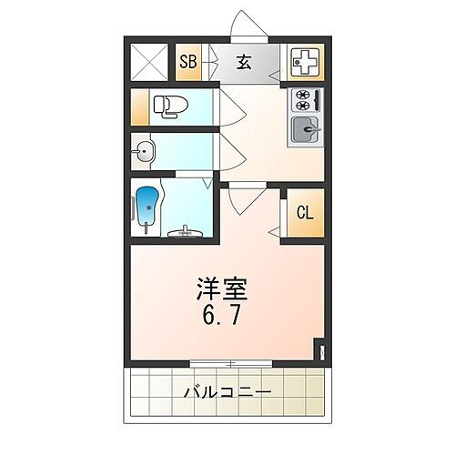 大阪府大阪市西淀川区野里2丁目 姫島駅 1K マンション 賃貸物件詳細