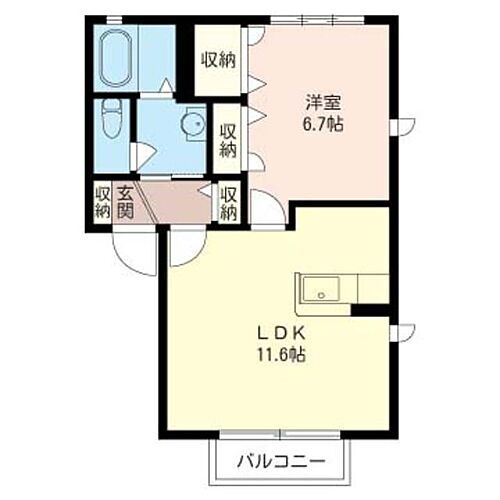 ラ・フィオ−レＡ 2階 1LDK 賃貸物件詳細