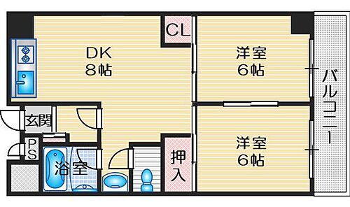 大阪府吹田市江の木町 江坂駅 2DK マンション 賃貸物件詳細