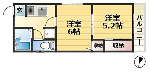 兵庫県神戸市兵庫区神田町 大倉山駅 2K アパート 賃貸物件詳細
