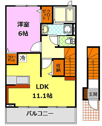 茨城県筑西市甲 下館二高前駅 1LDK アパート 賃貸物件詳細