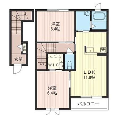 フムルス・ルプルスＡ 2階 2LDK 賃貸物件詳細