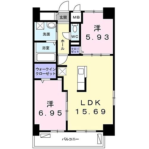 クラール上福岡 8階 2LDK 賃貸物件詳細