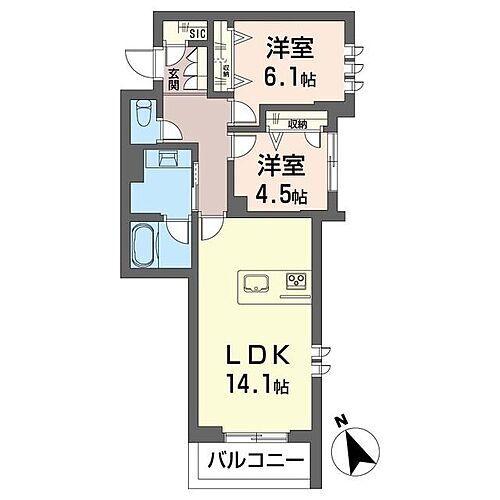ザ　グレイス　自治医大 2階 2LDK 賃貸物件詳細