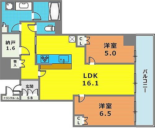 ザ・パークハウス神戸ハーバーランドタワー 15階 2SLDK 賃貸物件詳細