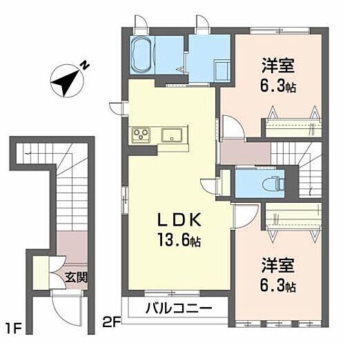 福島県南相馬市原町区本陣前2丁目13-25 原ノ町駅 2LDK アパート 賃貸物件詳細