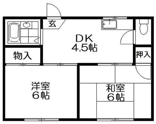 大阪府枚方市黄金野1丁目2-36 牧野駅 2DK アパート 賃貸物件詳細