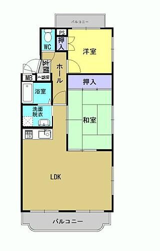 熊本県熊本市南区馬渡1丁目 平成駅 2LDK マンション 賃貸物件詳細