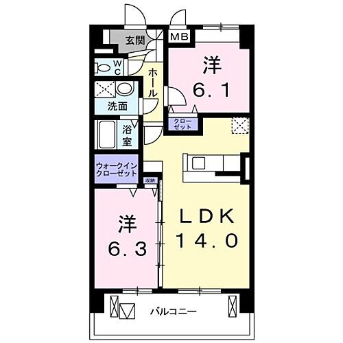 パークレジデンス小山 4階 2LDK 賃貸物件詳細