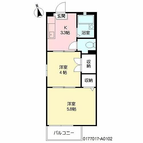 ＭＡＳＴ’Ｓモト　Ａ棟 1階 2K 賃貸物件詳細