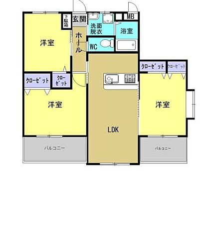 宮崎県宮崎市恒久3丁目 南宮崎駅 3LDK マンション 賃貸物件詳細