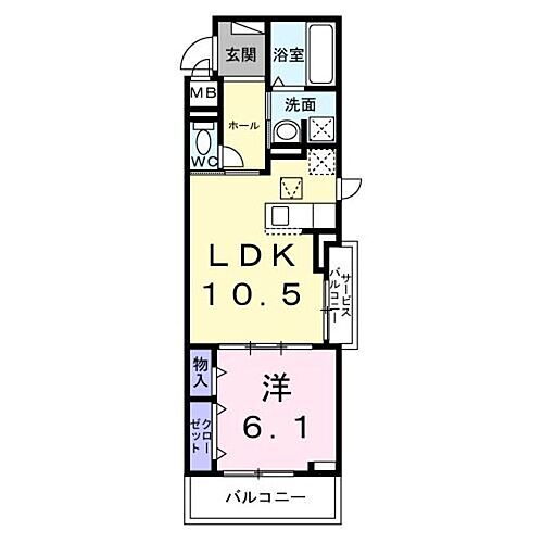 神奈川県厚木市上落合 愛甲石田駅 1LDK アパート 賃貸物件詳細