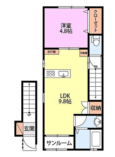 新潟県新潟市秋葉区山谷町1丁目1-27 新津駅 1LDK アパート 賃貸物件詳細