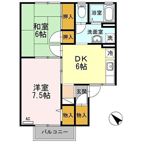 新潟県長岡市中貫町1丁目1-2 長岡駅 2DK アパート 賃貸物件詳細