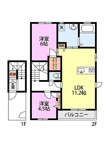 新潟県新潟市中央区姥ケ山4丁目13-24 越後石山駅 2LDK アパート 賃貸物件詳細