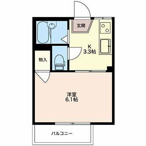 大岡駅前ハイツ（積和） 2階 1K 賃貸物件詳細