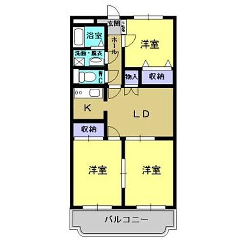 ユーミーマンションかのこＩＩ 3階 3LDK 賃貸物件詳細
