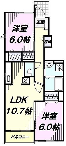 サンライズ・ヴィラ　Ｉ 1階 2LDK 賃貸物件詳細
