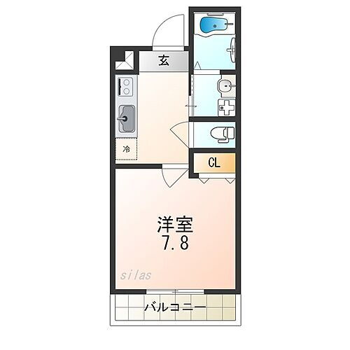 兵庫県伊丹市稲野町1丁目 稲野駅 1K アパート 賃貸物件詳細