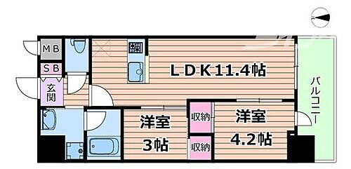 セレニテフラン梅田 12階 2LDK 賃貸物件詳細