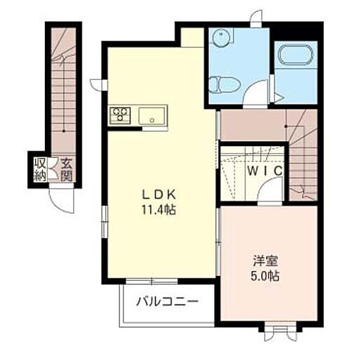 ラフィネ 2階 1LDK 賃貸物件詳細