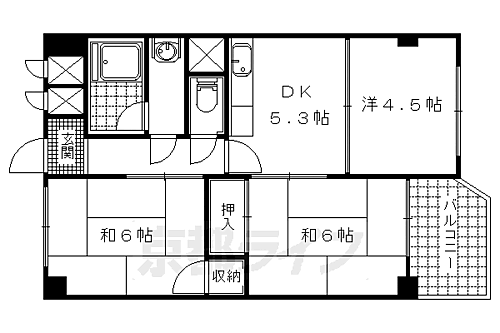 京都府京都市山科区勧修寺瀬戸河原町 小野駅 3DK マンション 賃貸物件詳細