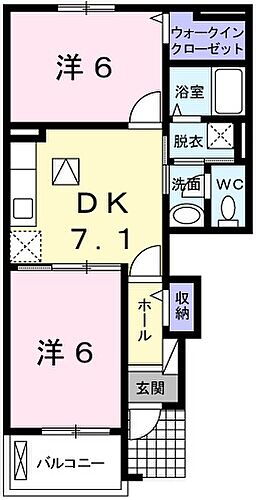 ノイ・フリーデＢ 1階 2DK 賃貸物件詳細