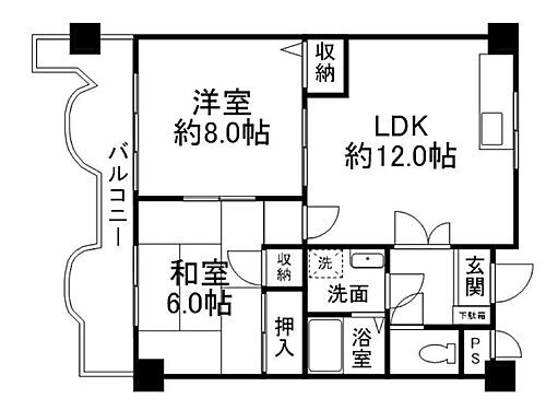 クレードル梅津 3階 2LDK 賃貸物件詳細