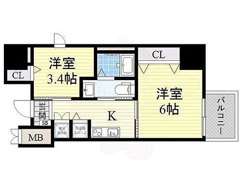 大阪府堺市堺区宿屋町東1丁 堺駅 2K マンション 賃貸物件詳細