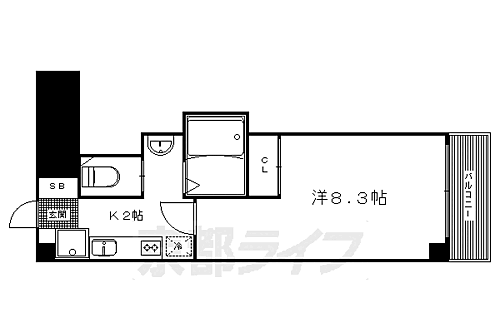 京都府京都市左京区岩倉幡枝町 木野駅 1K マンション 賃貸物件詳細