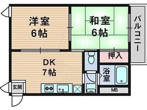 ウィング豊新 3階 2DK 賃貸物件詳細