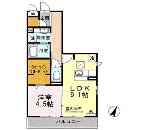 山口県下関市秋根西町1丁目 新下関駅 1LDK アパート 賃貸物件詳細