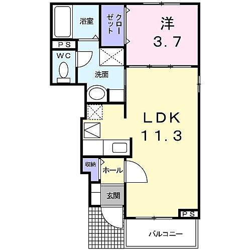 山口県下関市元町 幡生駅 1LDK アパート 賃貸物件詳細