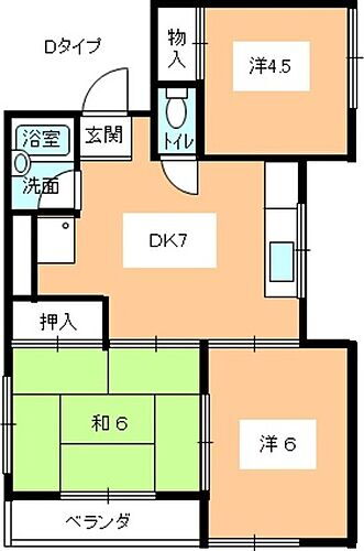 けやき館ＥＧＥ 2階 3DK 賃貸物件詳細