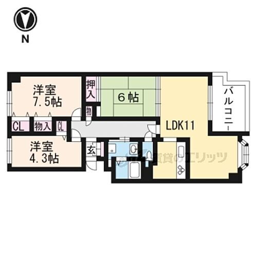 滋賀県大津市萱野浦 瀬田駅 3LDK マンション 賃貸物件詳細