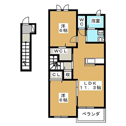 ドルチェ 2階 2LDK 賃貸物件詳細