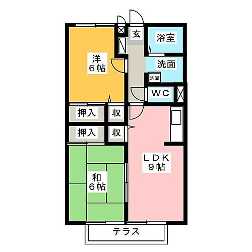 マンダリンハイツ 1階 2LDK 賃貸物件詳細