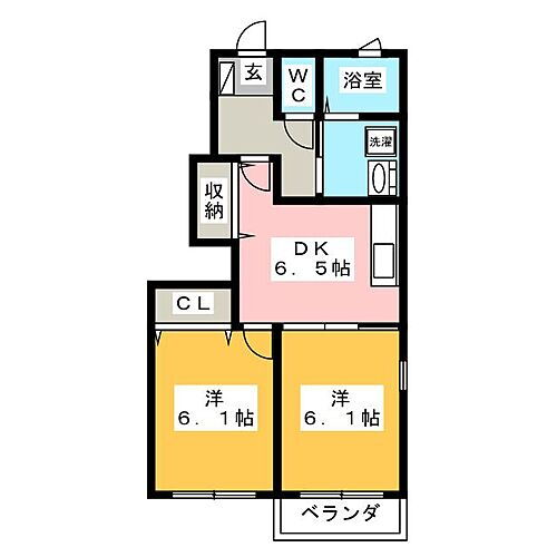 ガーデンフローラ 1階 2DK 賃貸物件詳細