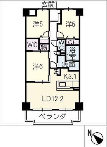 ベルカーサ富洲原 9階 3LDK 賃貸物件詳細