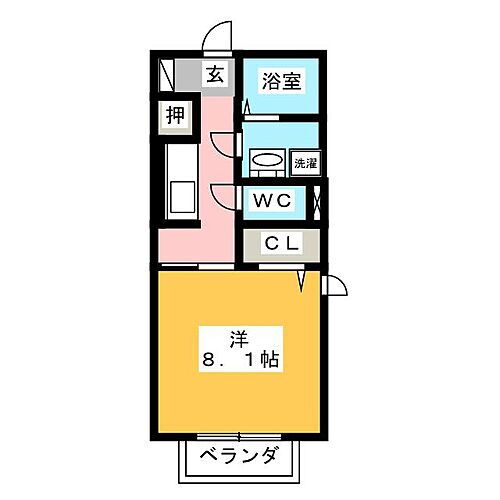 ラルーチェ上浜 2階 1K 賃貸物件詳細