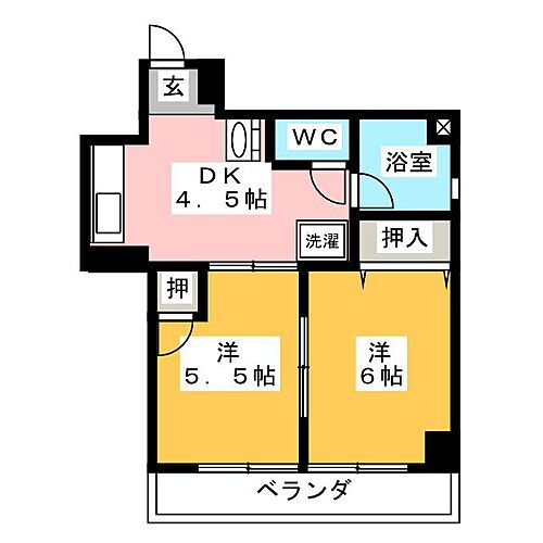 六本木ホームズ 5階 2DK 賃貸物件詳細