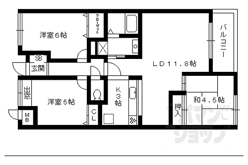 ＴＡＭＳ　ＣＯＵＲＴ 3階 3LDK 賃貸物件詳細