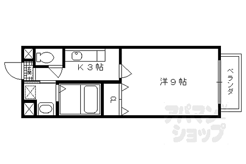 京都府京都市南区吉祥院中河原里南町 西大路駅 1K アパート 賃貸物件詳細