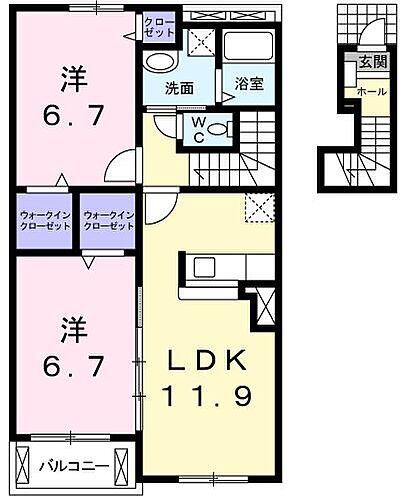 兵庫県相生市緑ケ丘2丁目 相生駅 2LDK アパート 賃貸物件詳細