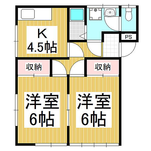 長野県飯田市上郷別府 桜町駅 2DK アパート 賃貸物件詳細