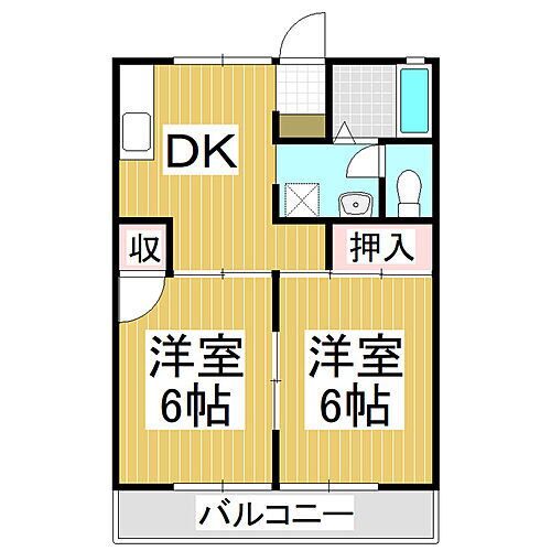 長野県長野市若宮1丁目 長野駅 2DK アパート 賃貸物件詳細