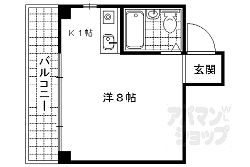 京都府京都市山科区厨子奥若林町 山科駅 1K マンション 賃貸物件詳細