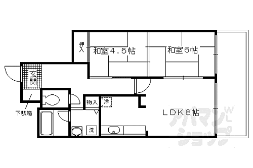 藤和ライブタウン桃山 2階 2LDK 賃貸物件詳細